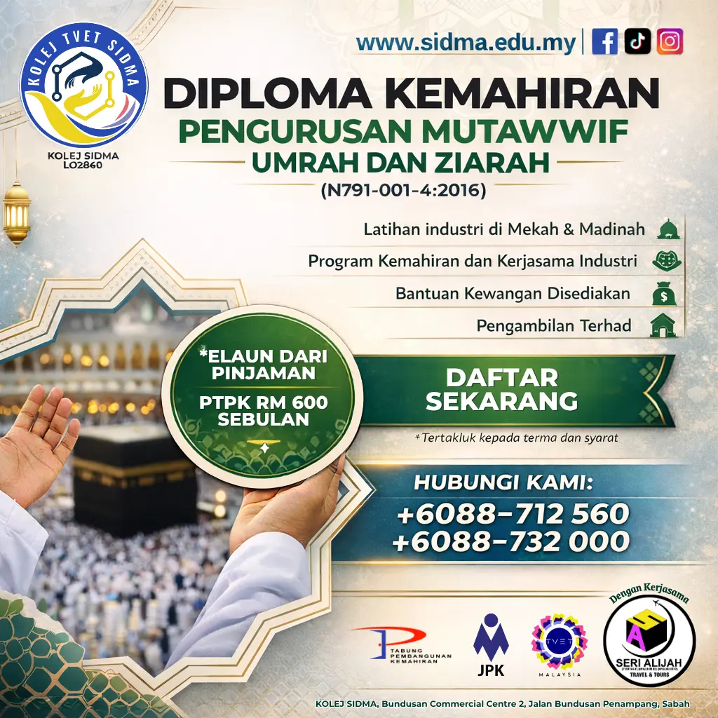 Diploma Kemahiran Pengurusan Mutawwif Umrah & Ziarah